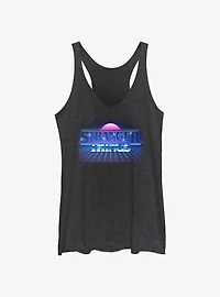 Stranger Things Retro Sun Logo Womens Tank Top