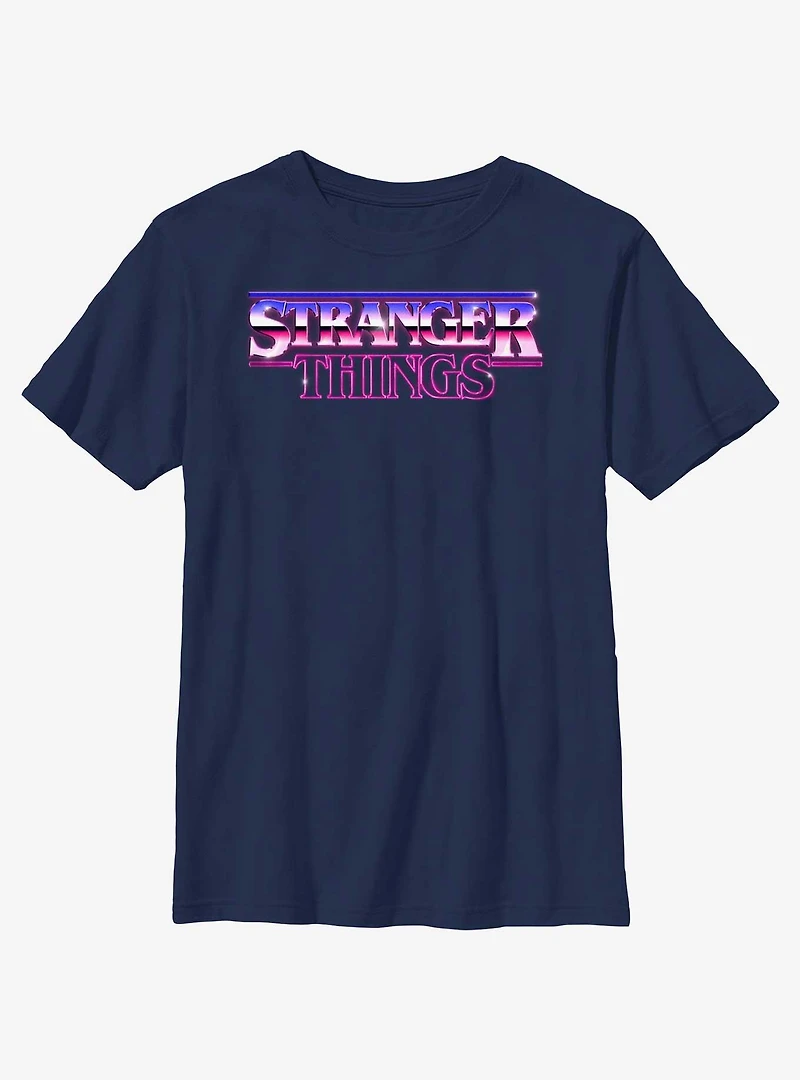 Stranger Things Metallic Logo Youth T-Shirt