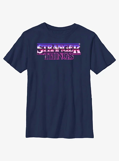 Stranger Things Metallic Logo Youth T-Shirt