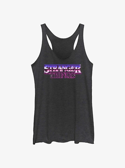 Stranger Things Metallic Logo Womens Tank Top