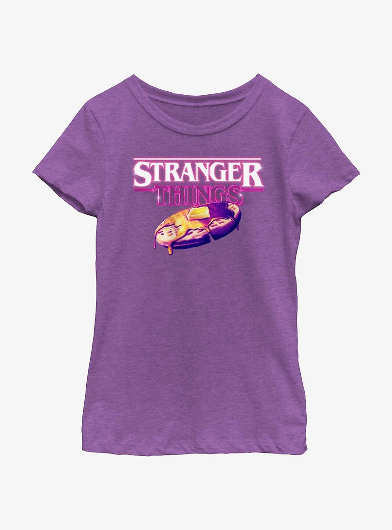 Stranger Things Retro Waffle Logo Youth Girls T-Shirt