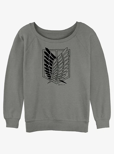 Attack On Titan Scout Regiment Girls Slouchy Sweatshirt