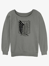 Attack On Titan Scout Regiment Girls Slouchy Sweatshirt