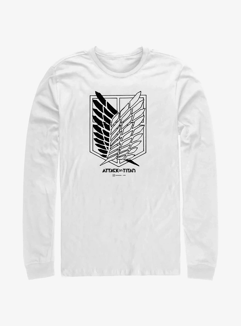 Attack On Titan Scout Regiment Title Logo Long-Sleeve T-Shirt