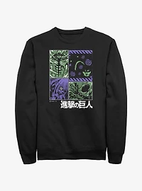 Attack On Titan Titans Manga Panels Sweatshirt