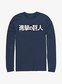 Attack On Titan Japanese Manga Logo Long-Sleeve T-Shirt