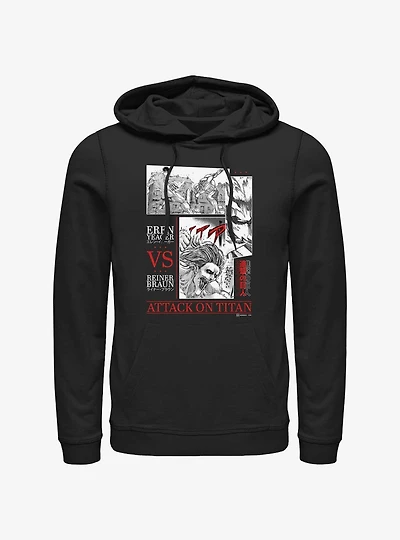 Attack On Titan Eren Yeager Vs Reiner Braun Hoodie