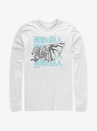 Attack On Titan Jaw Titan Stack Long-Sleeve T-Shirt