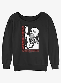 Attack On Titan War Hammer Titan Girls Slouchy Sweatshirt