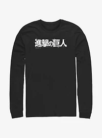 Attack On Titan Japanese Logo Long-Sleeve T-Shirt
