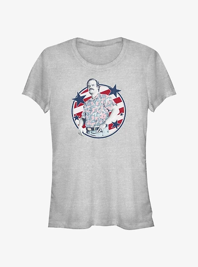 Stranger Things Hopper Stars And Stripes Girls T-Shirt