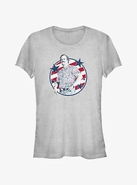 Stranger Things Hopper Stars And Stripes Girls T-Shirt