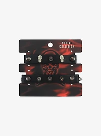 Social Collision® Spike Skull Bracelet Set