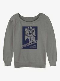 Disney100 Angry Donald Duck Poster Girls Slouchy Sweatshirt