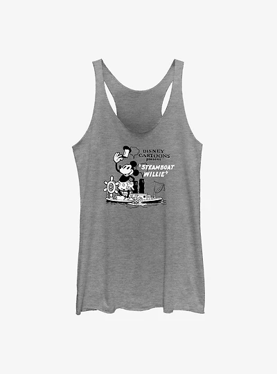 Disney100 Steamboat Willie Cartoon Girls Tank