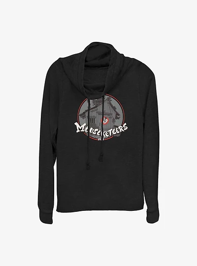 Disney 100 Mouseketeers Badge Cowl Neck Long-Sleeve Top