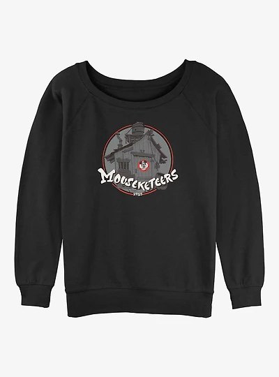 Disney 100 Mouseketeers Badge Girls Slouchy Sweatshirt