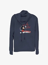 Disney 100 Mickey Mouse Howdy Folks Cowl Neck Long-Sleeve Top