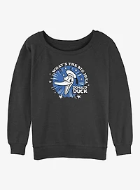Disney 100 Donald Duck What's The Big Idea Girls Slouchy Sweatshirt