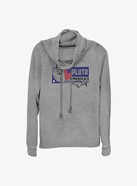 Disney 100 Pluto America's Top Dog Cowl Neck Long-Sleeve Top