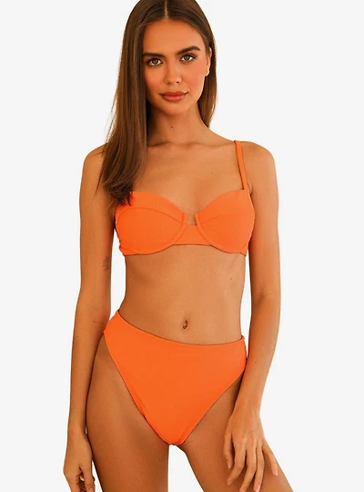Dippin' Daisy's Seashore Swim Bottom Ginger Orange Ribbed
