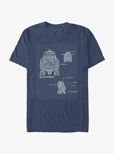 Star Wars: Rebels Chopper Schematics T-Shirt