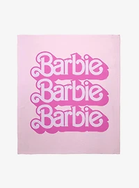 Barbie The Movie Barbie Logo Throw Blanket