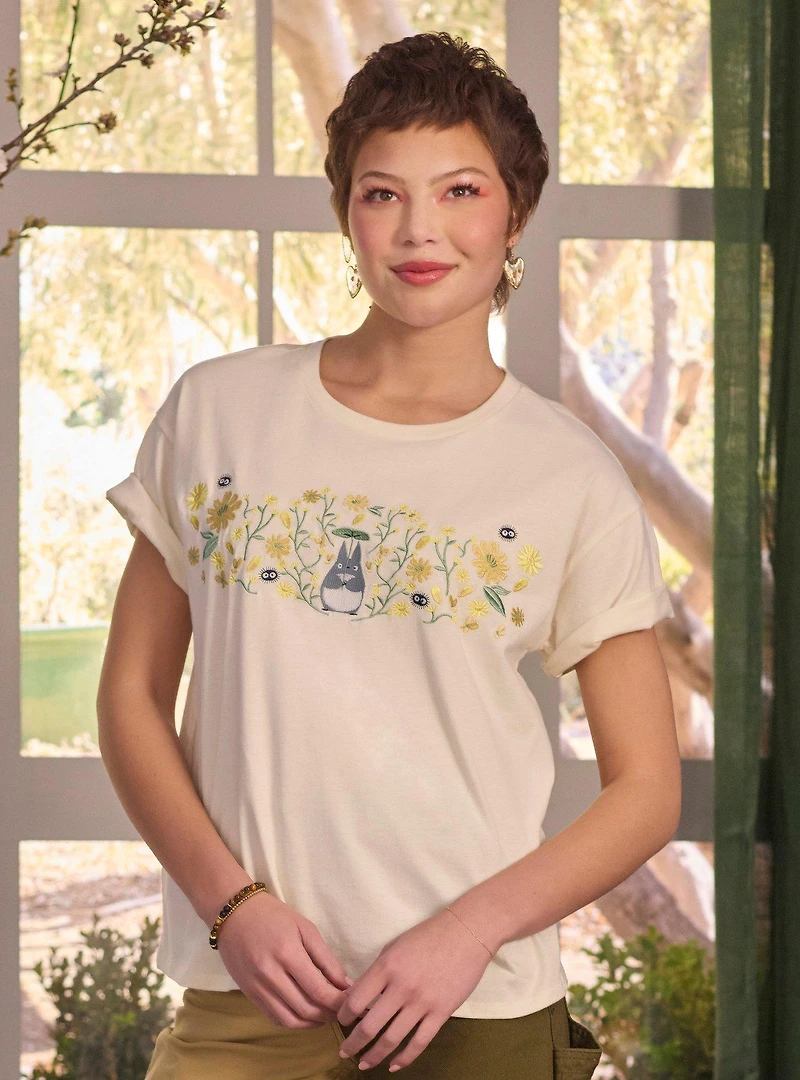 Studio Ghibli My Neighbor Totoro Floral Women's T-Shirt - BoxLunch Exclusive