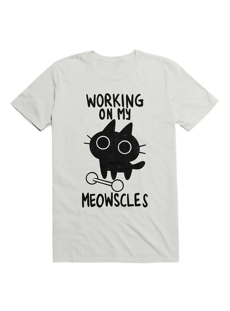 Fitness Cat Working On My Meowscles T-Shirt