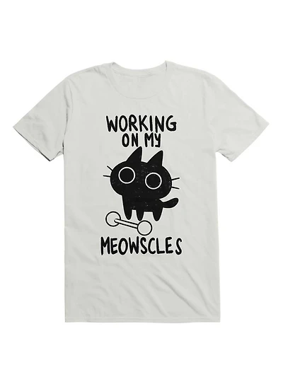 Fitness Cat Working On My Meowscles T-Shirt