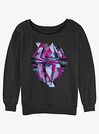 Marvel Spider-Man Geometric Spider Symbol Womens Slouchy Sweatshirt