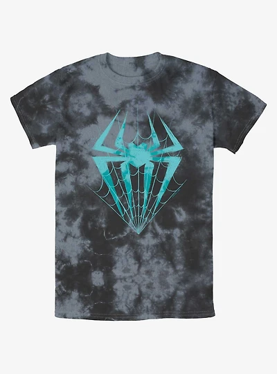 Marvel Spider-Man Spider Symbol With Web Tie-Dye T-Shirt