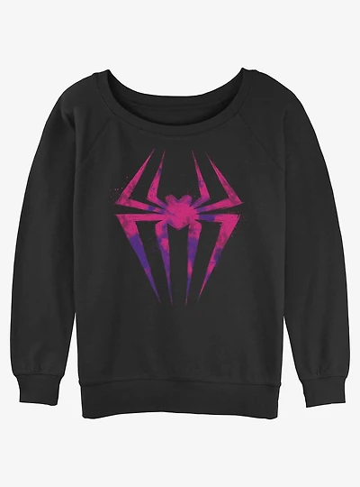 Marvel Spider-Man Spotty Spider Symbol Womens Slouchy Sweatshirt