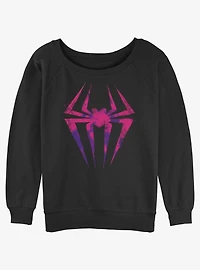 Marvel Spider-Man Spotty Spider Symbol Womens Slouchy Sweatshirt