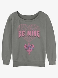 Marvel Spider-Man Be Mine Womens Slouchy Sweatshirt