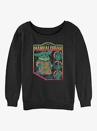 Star Wars The Mandalorian The Child Poster Girls Slouchy Sweatshirt