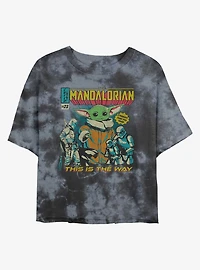 Star Wars The Mandalorian Child Poster Tie-Dye Girls Crop T-Shirt