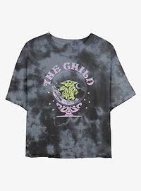 Star Wars The Mandalorian The Child Tie-Dye Girls Crop T-Shirt