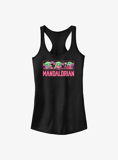 Star Wars The Mandalorian Grogu Neon Logo Girls Tank