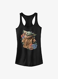 Star Wars The Mandalorian Grogu Flower Baby Girls Tank