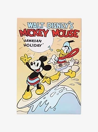 Disney Mickey Mouse Hawaiian Holiday Surf Classic Movie Cover Canvas Wall Decor