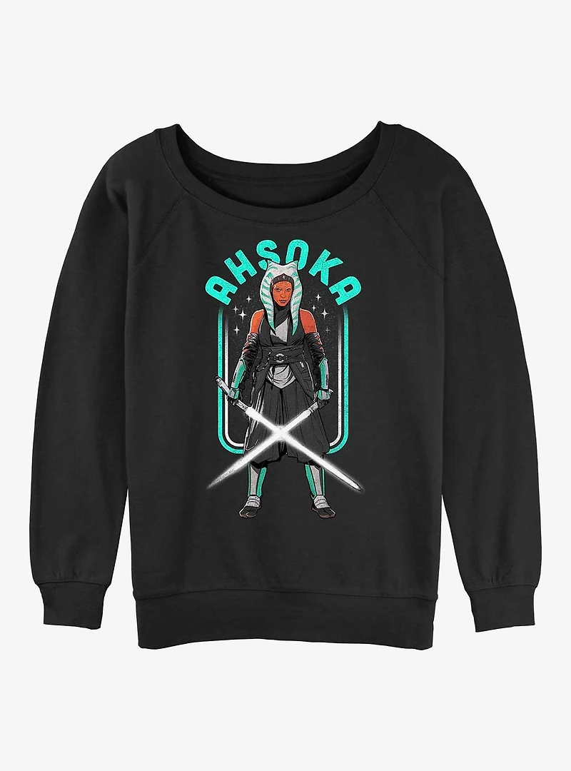 Star Wars The Mandalorian Ahsoka Amongst The Stars Girls Slouchy Sweatshirt