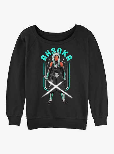 Star Wars The Mandalorian Ahsoka Amongst The Stars Girls Slouchy Sweatshirt
