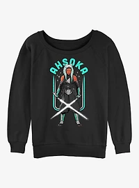 Star Wars The Mandalorian Ahsoka Amongst The Stars Girls Slouchy Sweatshirt