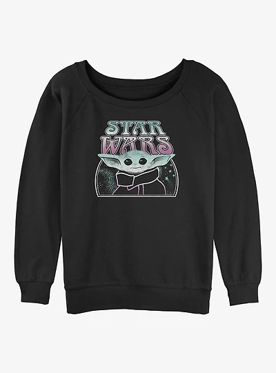 Star Wars The Mandalorian Retro Child Girls Slouchy Sweatshirt