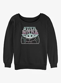 Star Wars The Mandalorian Retro Child Girls Slouchy Sweatshirt