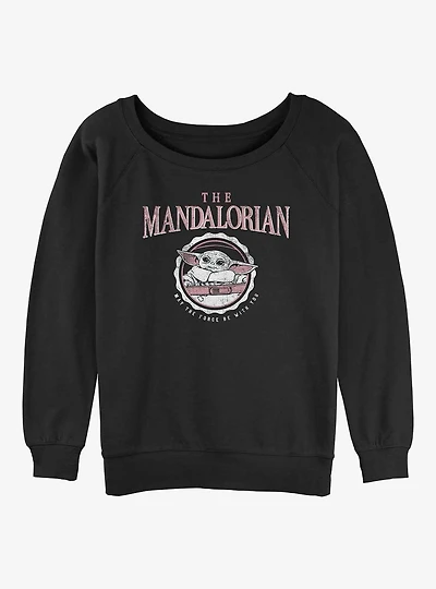 Star Wars The Mandalorian Collegiate Child Girls Slouchy Sweatshirt