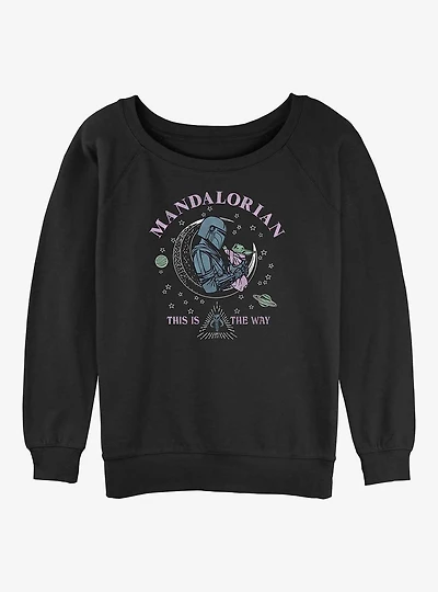 Star Wars The Mandalorian Cosmic Mando Girls Slouchy Sweatshirt