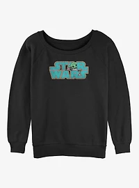 Star Wars The Mandalorian Logo Child Girls Slouchy Sweatshirt