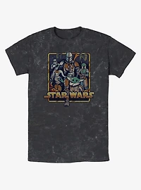 Star Wars The Mandalorian Retro Mandalorian Mineral Wash T-Shirt